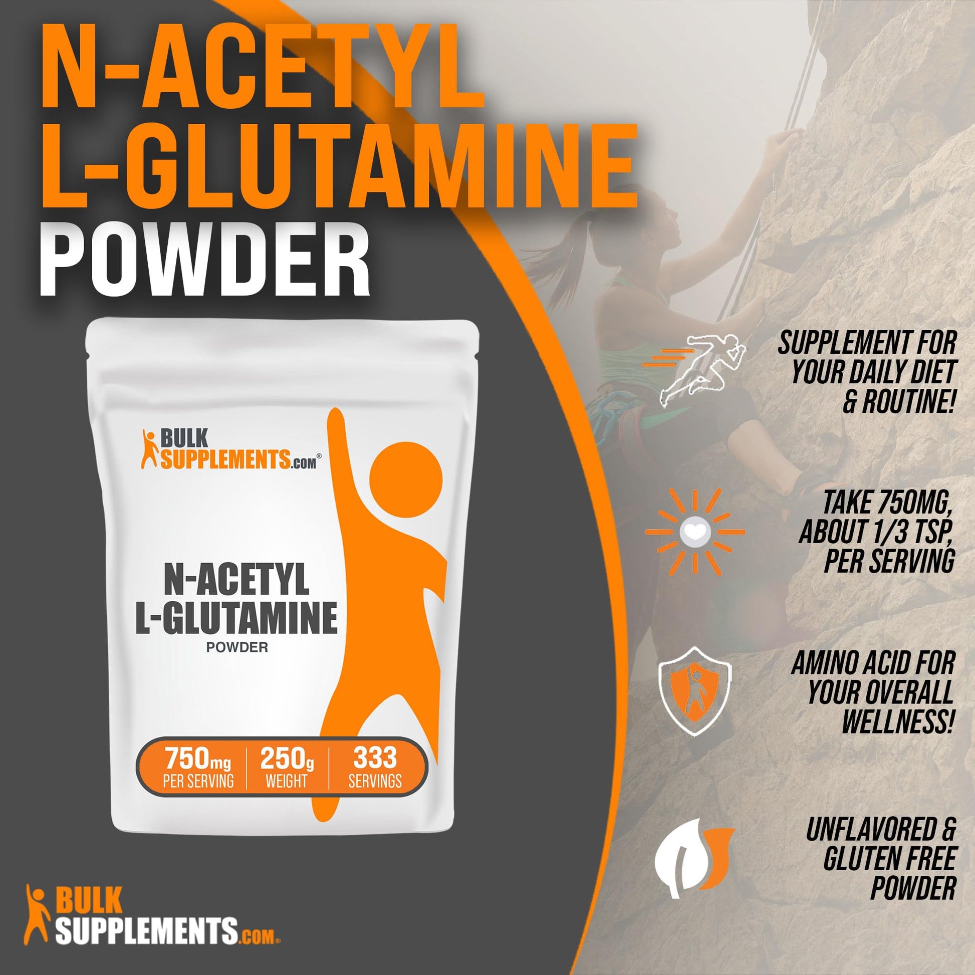 BULKSUPPLEMENTS.COM N-Acetyl L-Glutamine Powder - Glutamine Supplement BULKSUPPLEMENTS.COMBuy Supplements Australia