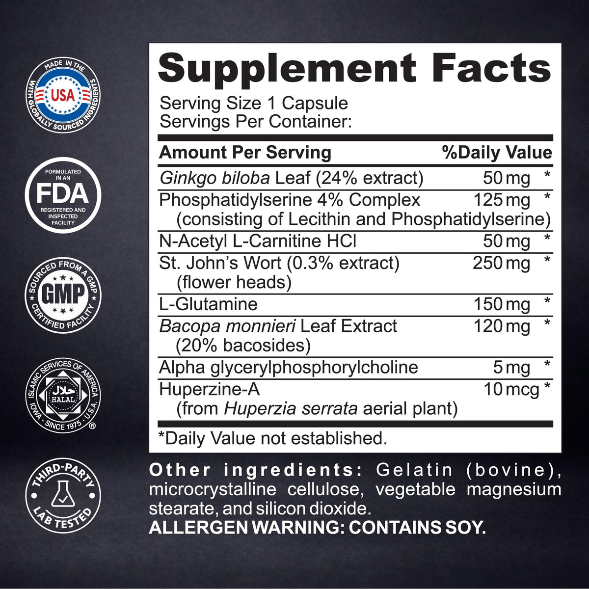 Brain Neuro Matrix – Memory & Focus Nootropic with Ginkgo Biloba & Huperzine A – Caffeine-Free Vegan Brain Supplement for Clarity, Focus & Mood – 90 Capsules (3-Month Supply) KaitaminBuy Supplements Australia