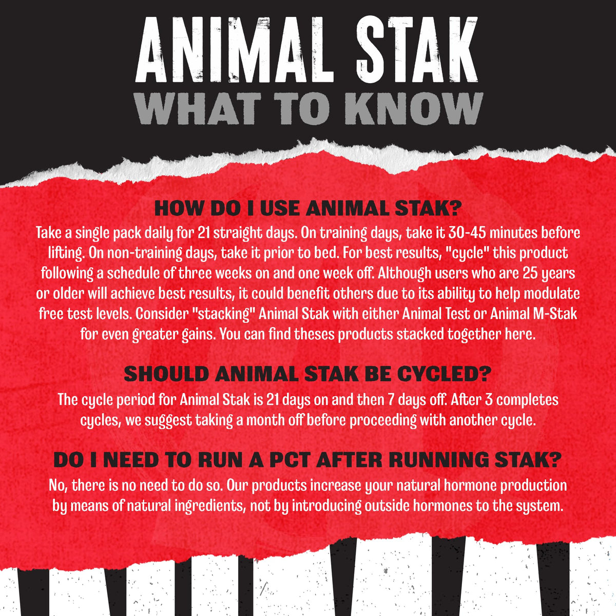 Animal Stak – Complete Natural Hormone Booster Supplement with Tribulus – Natural Testosterone Booster for Athletes – Contains Estrogen Blockers – 1 Month Cycle AnimalBuy Supplements Australia
