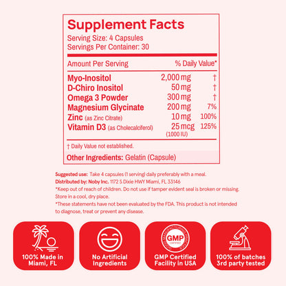 Peach Perfect Inositol Multivitamin – Myo-Inositol & D-Chiro 40:1 Blend, Omega-3, Vitamin D3, Magnesium, Zinc – Supports Women’s Health, Mood, Energy, Supplement – 30 SVG Peach PerfectBuy Supplements Australia