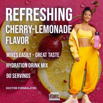 Dr. Price’s Electrolytes Powder Bulk – Cherry Lemonade, 90 Servings | Sugar Free Hydration Drink Mix with 72+ Trace Minerals, Manganese | Keto, Vegan, Doctor-Formulated, Made in USA Dr. Price's Vitamins buy supplements Au