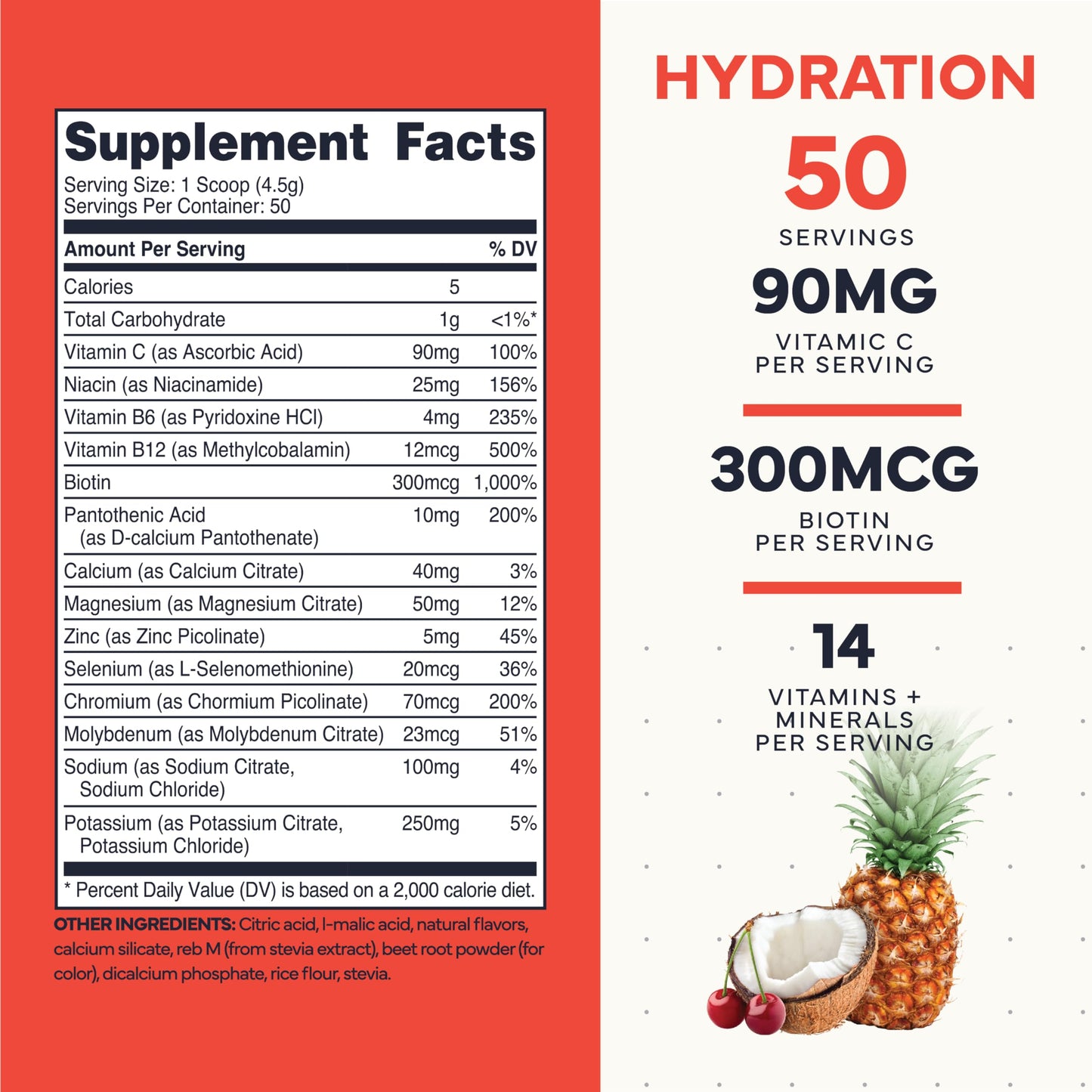 Type Zero Clean Electrolytes Hydration Powder Drink Mix + 14 Essential Vitamins & Minerals - Sugar Free, Zero Artificial Ingredients - Fruit Punch, 50 Servings Type ZeroBuy Supplements Australia
