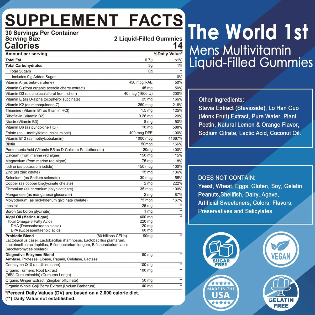 LILICARE Mens Multivitamins Gummies + Methylene Blue Gummies for Human LILICAREBuy Supplements Australia