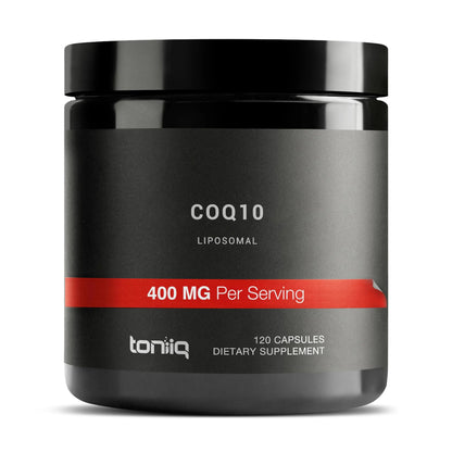 Toniiq CoQ10 400mg Extra Strength - Ultra High Purity - Liposomal for Superior Absorption - 98% Purified - Third-Party Tested, 120 Veggie Capsules Toniiq buy supplements Au