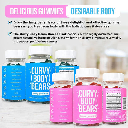 Curvy Body Bears Gummies Combo Pack - Chest and Bum Gummies - Workout Aid Curvy Body BearsBuy Supplements Australia