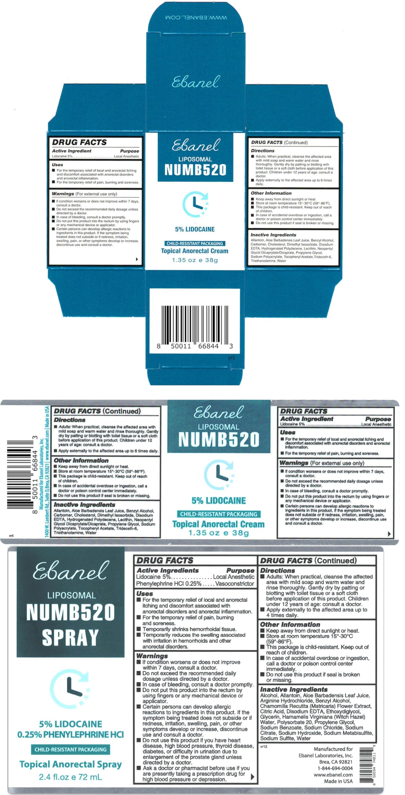 Ebanel Set of 5% Lidocaine Numbing Cream and 5% Lidocaine Spray Pain Relief Numbing Spray for Skin, Maximum Strength Topical Anesthetic to Numb Pain Burn Itch for Local and Anorectal Uses Ebanel buy supplements Au