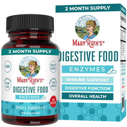 MaryRuth Organics Digestive Enzymes | Up to 2 Month Supply | Vegan Digestive Health Aid and Gut Health Enzyme Complex | Over 12 Enzymes | Vitamins B6 & B12 MARYRUTH'SBuy Supplements Australia