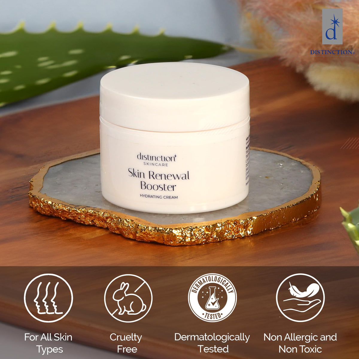Distinction Skin Renewal Booster – Hydrating Face Moisturizer – Anti Aging Cream for Fine Lines & Wrinkles – Hydrates, Softens & Boosts Radiance – Daily Facial Cream for All Skin Types – 1 Oz Distinction buy supplements Au