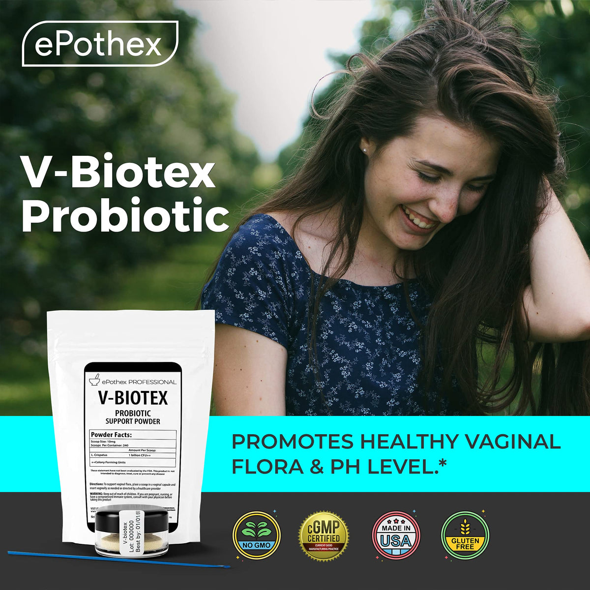 EPOTHEX V-Biotex - Pure L. Crispatus Probiotic Powder | Vaginal Probiotic | Promotes Vaginal & Urinary Health EPOTHEXBuy Supplements Australia