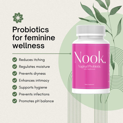 Nook Vaginal Probiotics for Women - pH Balance & Odor Control Feminine Health Supplements NookBuy Supplements Australia