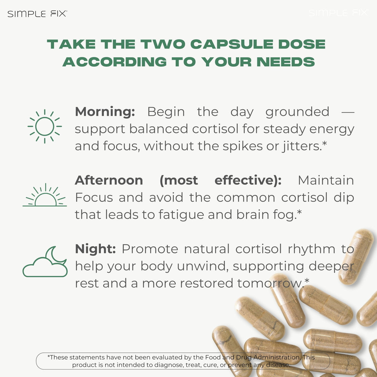 The Simple Fix Cortisol Balance Supplement – Supports Stress, Focus & Daily Energy – with Ashwagandha, Rhodiola Rosea, L-Theanine, Magnesium, Zinc & B6 – Adaptogen Formula – Vegan Capsules The Simple FixBuy Supplements Australia