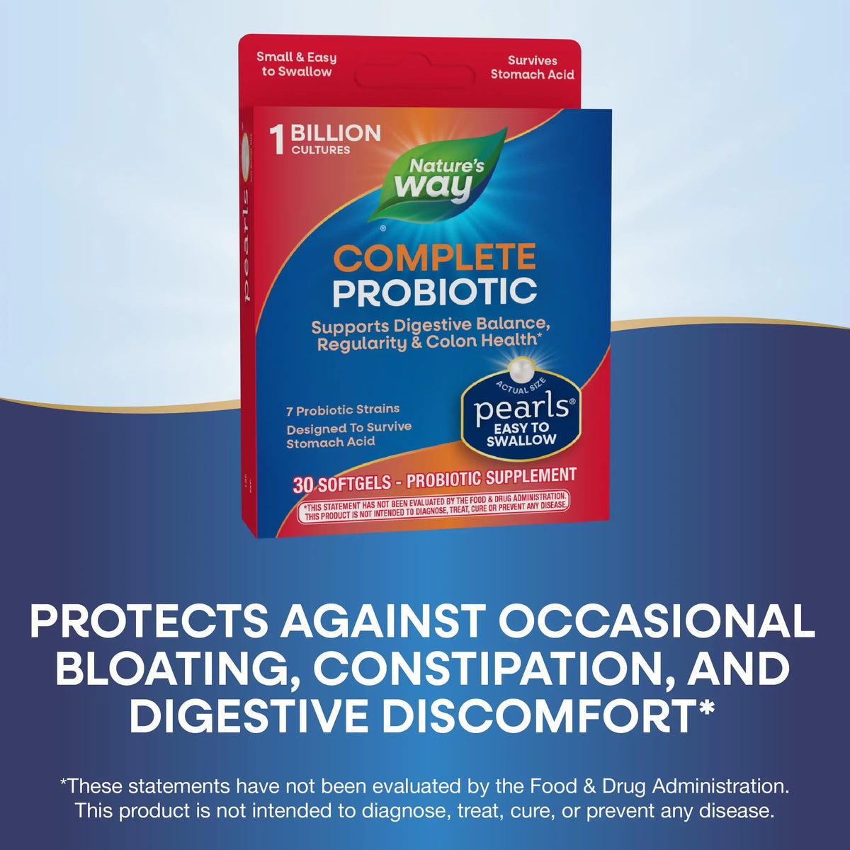 Nature's Way Complete Probiotic Pearls, Supports Digestive Balance*, 1 Billion Live Cultures, Supplement for Men and Women, No Refrigeration Required, 30 softgels Nature's WayBuy Supplements Australia