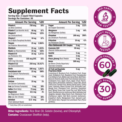Multivitamin for Women with Bioavailable Vitamins, Minerals, Vitamin D, B12, C, A & Zinc for Energy, Focus and Immune Health – Premium Womens Multivitamins & Multiminerals – 60 Liquid Caps Vimerson HealthBuy Supplements Australia