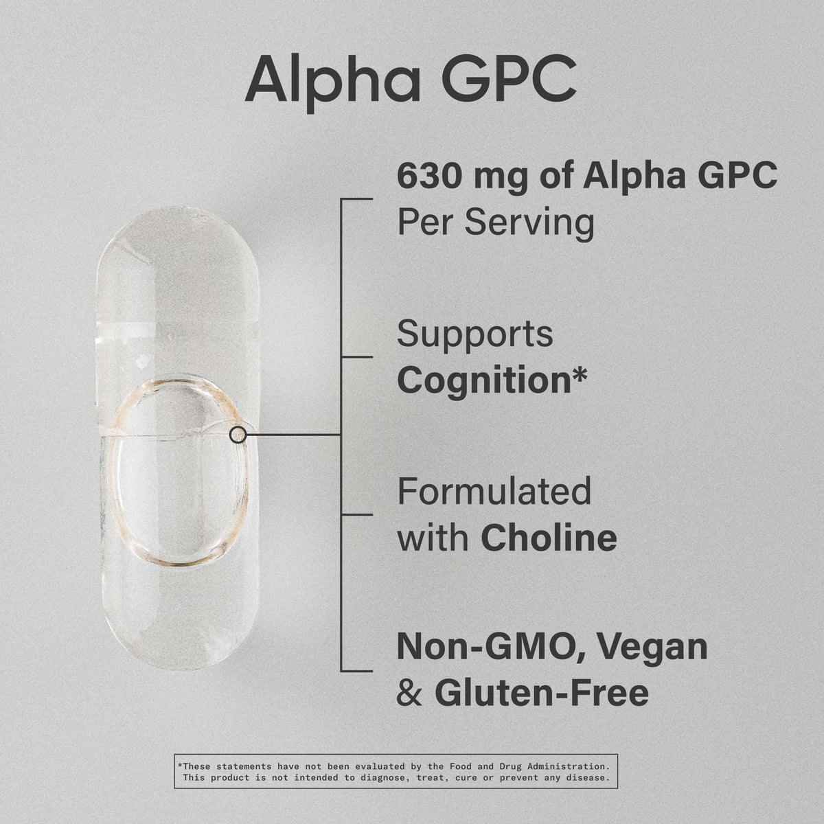 Sports Research® Alpha GPC 630mg (Extra Strength) - Bioavailable Source of Choline - Focus & Cognitive Support for Women & Men - Vegan Certified · Non-GMO · Gluten Free - 60 Liquid Capsules Sports Research buy supplements Au