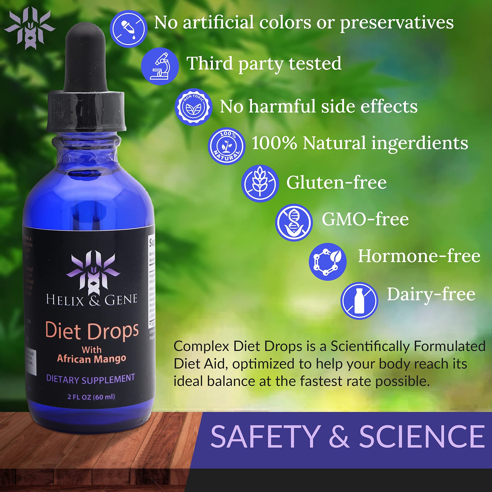 Helix & Gene Appetite Diet Drops Mango Flavor | Fast Weight Loss | Natural Metabolism Helix & GeneBuy Supplements Australia