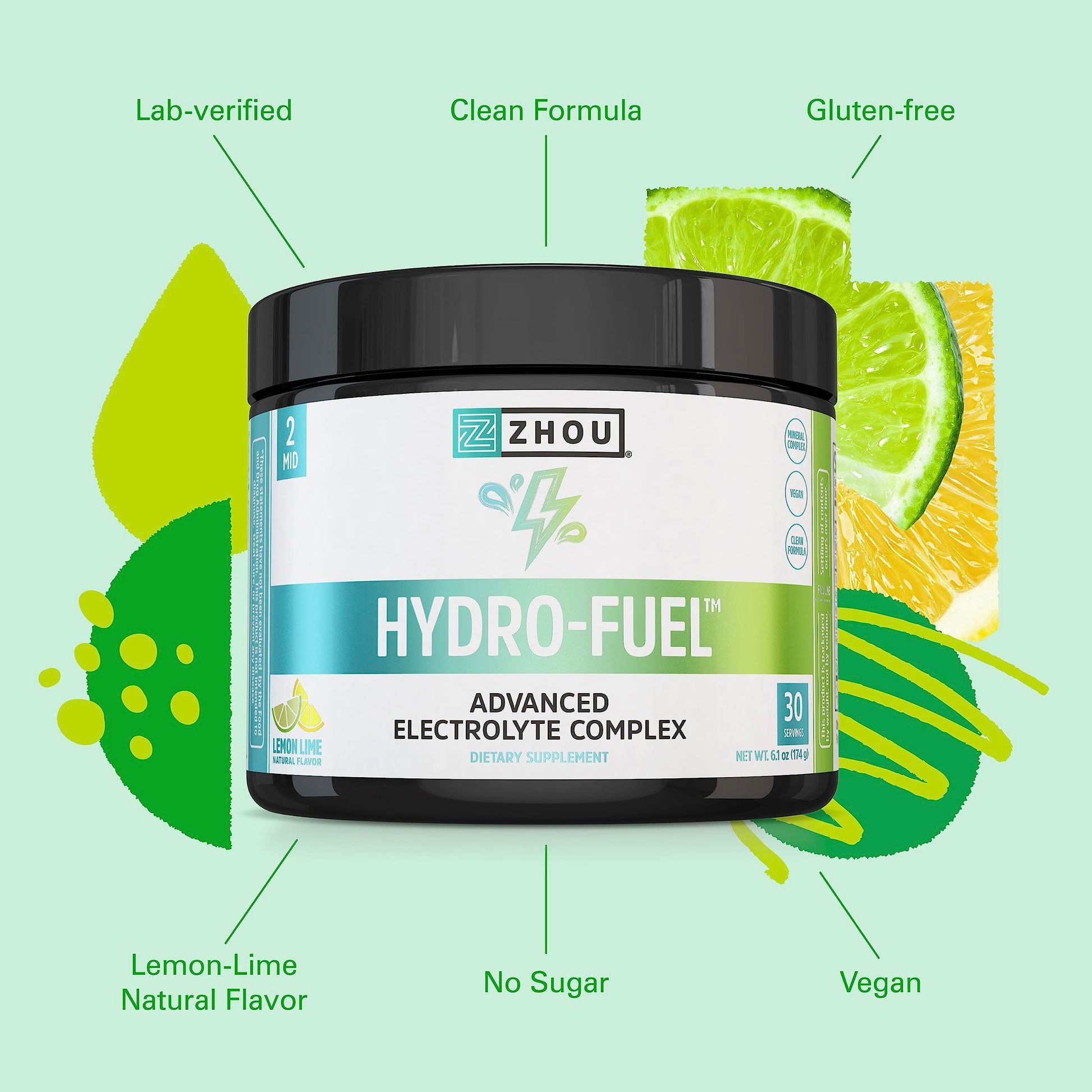 Zhou Nutrition Hydro Fuel, Sugar Free Electrolyte Powder, Replenish Nutrients, Restore Zhou NutritionBuy Supplements Australia