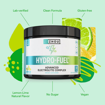Zhou Nutrition Hydro Fuel, Sugar Free Electrolyte Powder, Replenish Nutrients, Restore Zhou NutritionBuy Supplements Australia