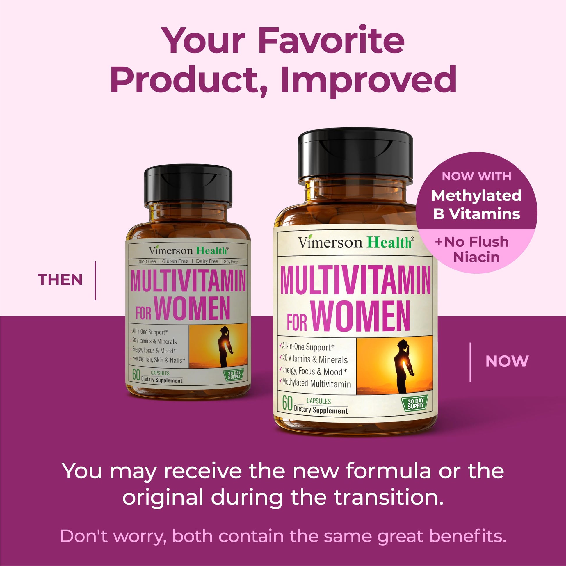 Methylated Multivitamin for Women w/Bioavailable Vitamins, Chelated Minerals, Vitamin D, B12, C, A & Zinc for Energy, Focus and Immune Health Vimerson HealthBuy Supplements Australia