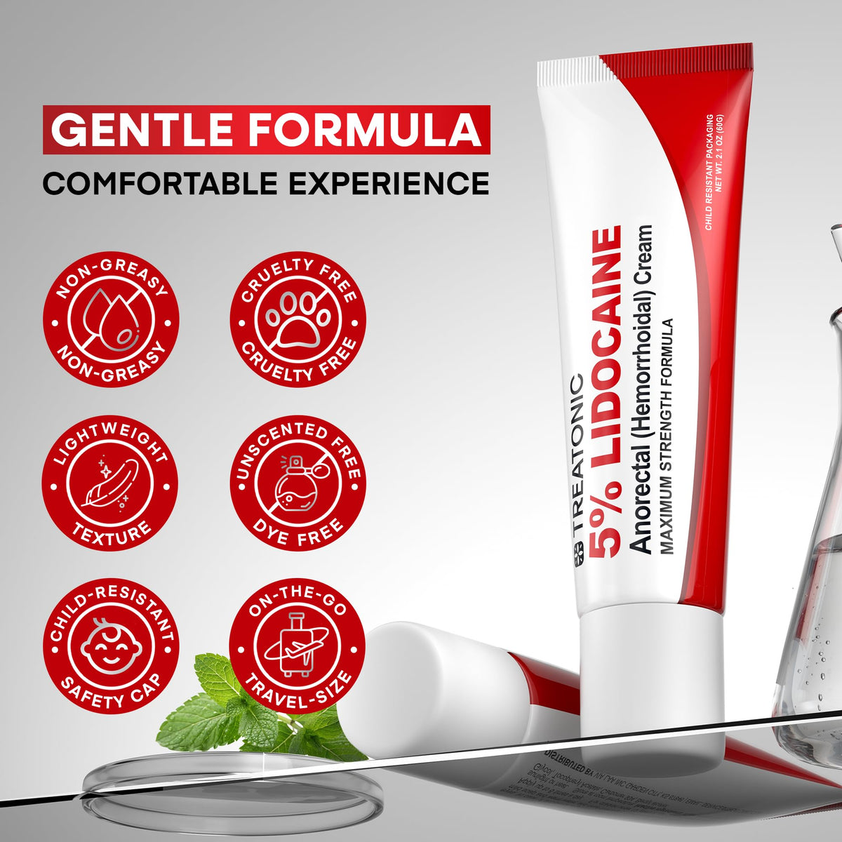 Treatonic 5% Lidocaine Numbing Cream: Lidocaine Cream for Pain Relief, Itching, Burning, Soreness, Hemorrhoid - Maximum Strength Topical Numb Cream - Fast Acting & Long Lasting Numbing Cream - 4.2 oz TreatonicBuy Supplements Australia