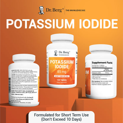 Dr. Berg's Incredible Potassium Iodide Tablets - Now 120 Tablets with a Smaller Easy Dr. Berg NutritionalsBuy Supplements Australia