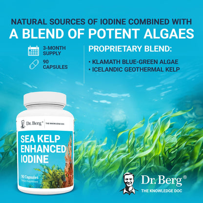 Dr. Berg's Sea Kelp Enhanced - Pure Healthy Thyroid Support Natural Antioxidants Dr. Berg NutritionalsBuy Supplements Australia