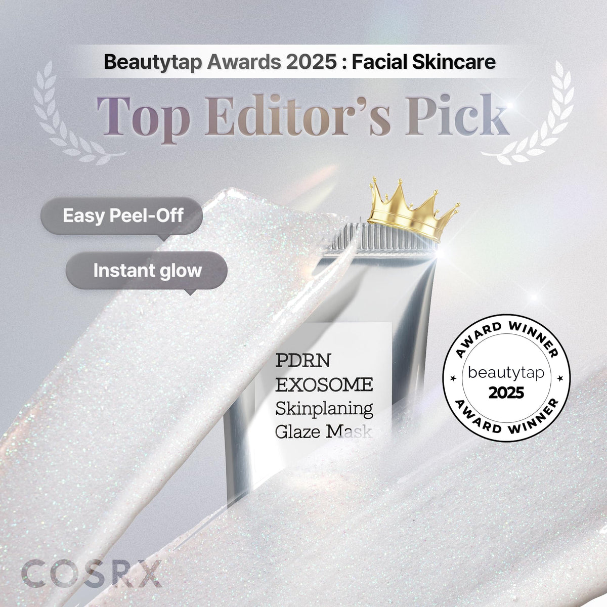 COSRX PDRN EXOSOME Glaze Wrapping Mask with SALMON DNA PDRN, Instant Glow, Easy Peel-Off Overnight Mask for Glass Skin, Firmness, Elasticity & Skin Texture Care, Mothers day gift, Korean Skin Care COSRX buy supplements Au