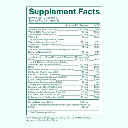 Love Wellness Daily Love Multivitamin for Women | Supports Energy, Cortisol, Immune Health, Stress Relief, & PMS | Complete with Vitamin D, C, Iron, Calcium, Zinc, & Biotin, Magnesium | 60 Count Love WellnessBuy Supplements Australia