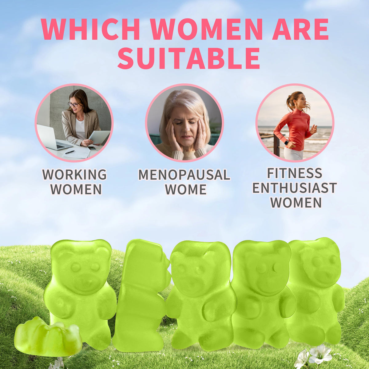 Cortisol Gummies for Women,Cortisol Manager with Ashwagandha,Magnesium,L-theanine,Phosphatidylserine,Rhodiola Rosea,Black Pepper for Mood Support,Adrenal Balance,Sleep,Vegan,Apple Flavor,60 Count HudetexBuy Supplements Australia