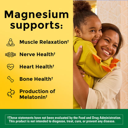 Nature Made Magnesium Oxide 250 mg, Magnesium Supplements for Men and Women, Support for Muscle, Heart, Bone and Nerve Health, 100 Tablets, 100 Day Supply Nature MadeBuy Supplements Australia