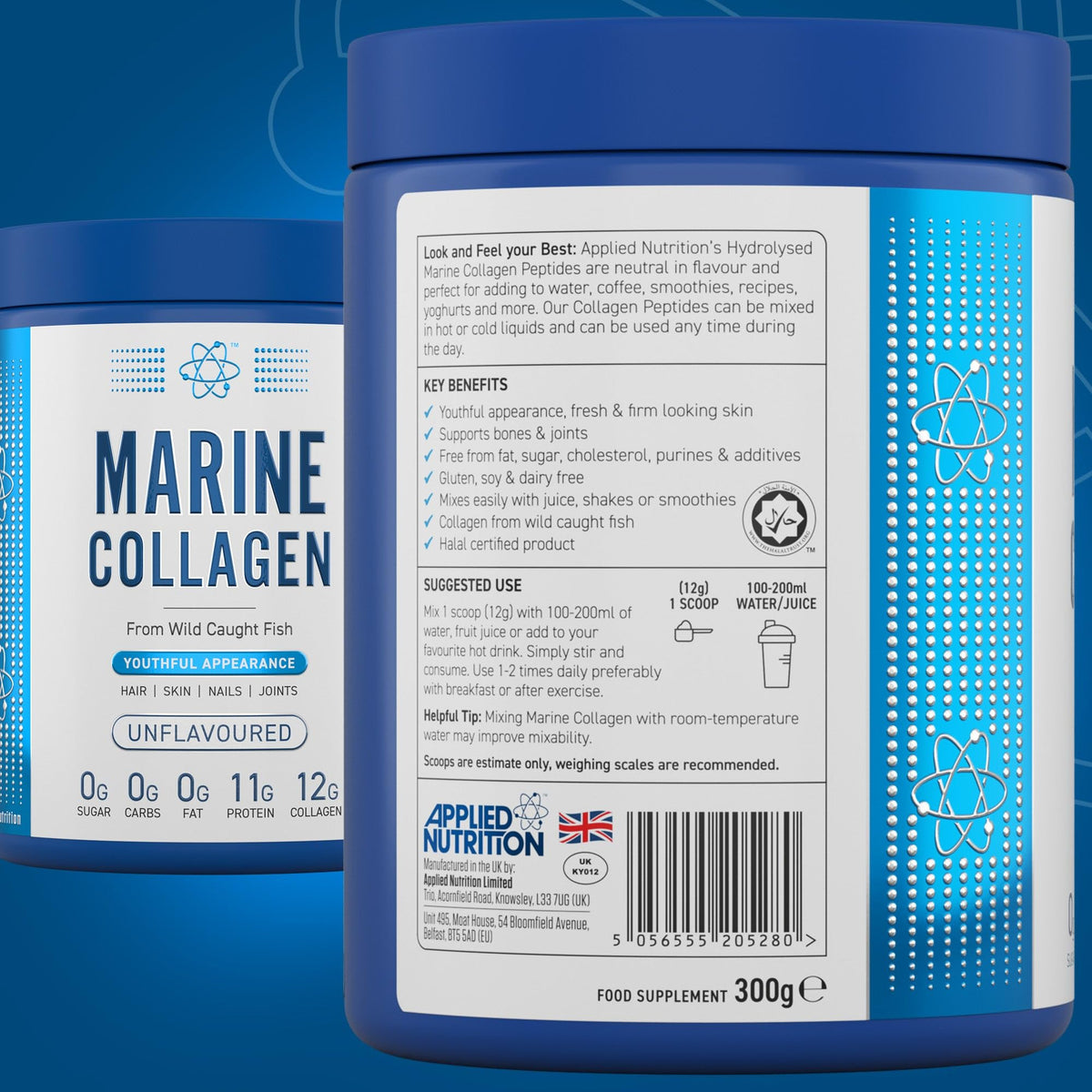 Applied Nutrition Marine Collagen Powder - Hydrolysed Collagen Protein, Healthy Skin, Hair, Nails Applied NutritionBuy Supplements Australia