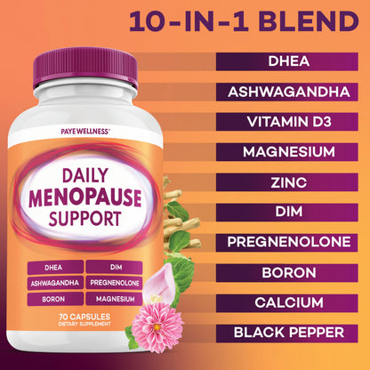 Menopause and Perimenopause Supplement for Women 10-1 Relief Formula for Hot Flashes, Night Sweats, Mood, Energy & Hormone – DIM, Ashwagandha, Vitamin D, DHEA, Zinc, Magnesium 2-Pack, 140 Capsules PAYÉBuy Supplements Australia