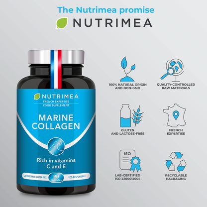 Pure Marine Collagen (900mg) - Enriched with Vitamins C and E – Patented Premium Type I & II Hydrolysed Collagen PlastimeaBuy Supplements Australia