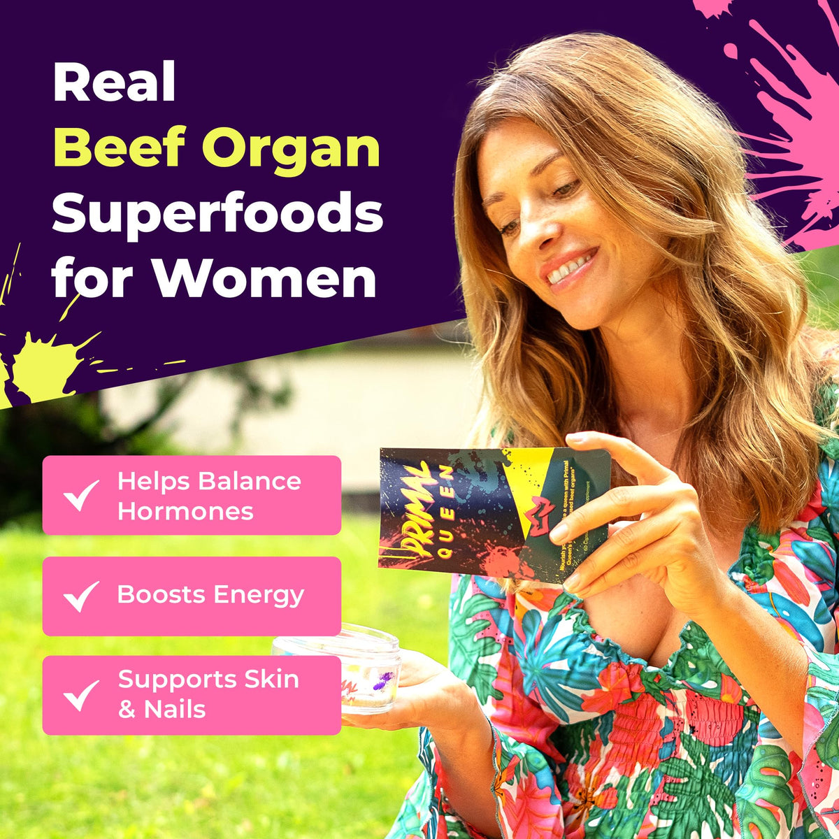 Primal Queen Female-Optimized Beef Organ Superfood Supplement (Beef Liver, Kidney, Heart, & 3 More) - 100% Grass Fed, Pasture Raised - 3rd Party & Clinically Tested Primal QueenBuy Supplements Australia