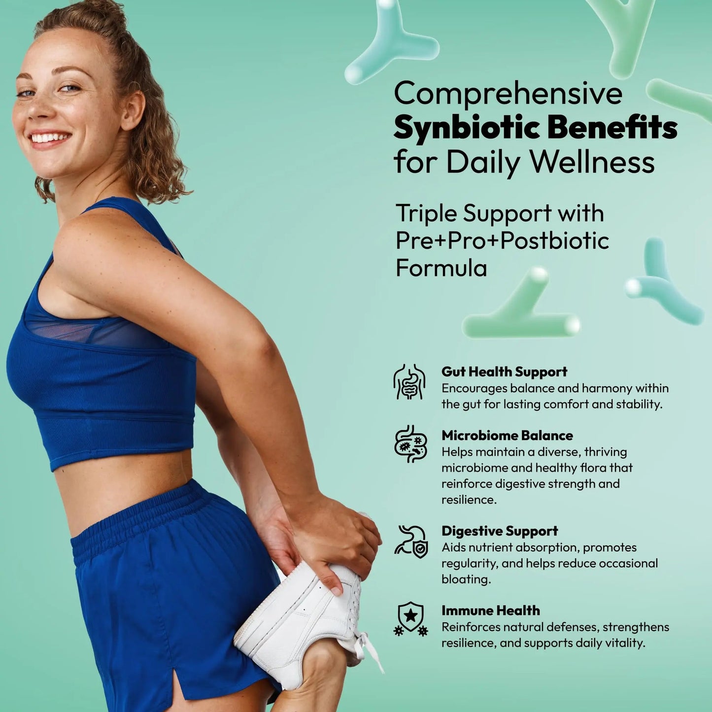 NutraPep Synbiotics Probiotic Prebiotic Postbiotic - Daily Gut Health Support with Pre Pro & Post Biotics for Men Women - Digestive & Immune Support Balance Synbiotic Supplement - Vegan Gluten Free NutraPepBuy Supplements Australia