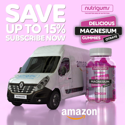 Magnesium Citrate 1250mg & Vitamin C Gummy | Mixed Berry Flavour | 60 Vegan Gummies NutrigumsBuy Supplements Australia