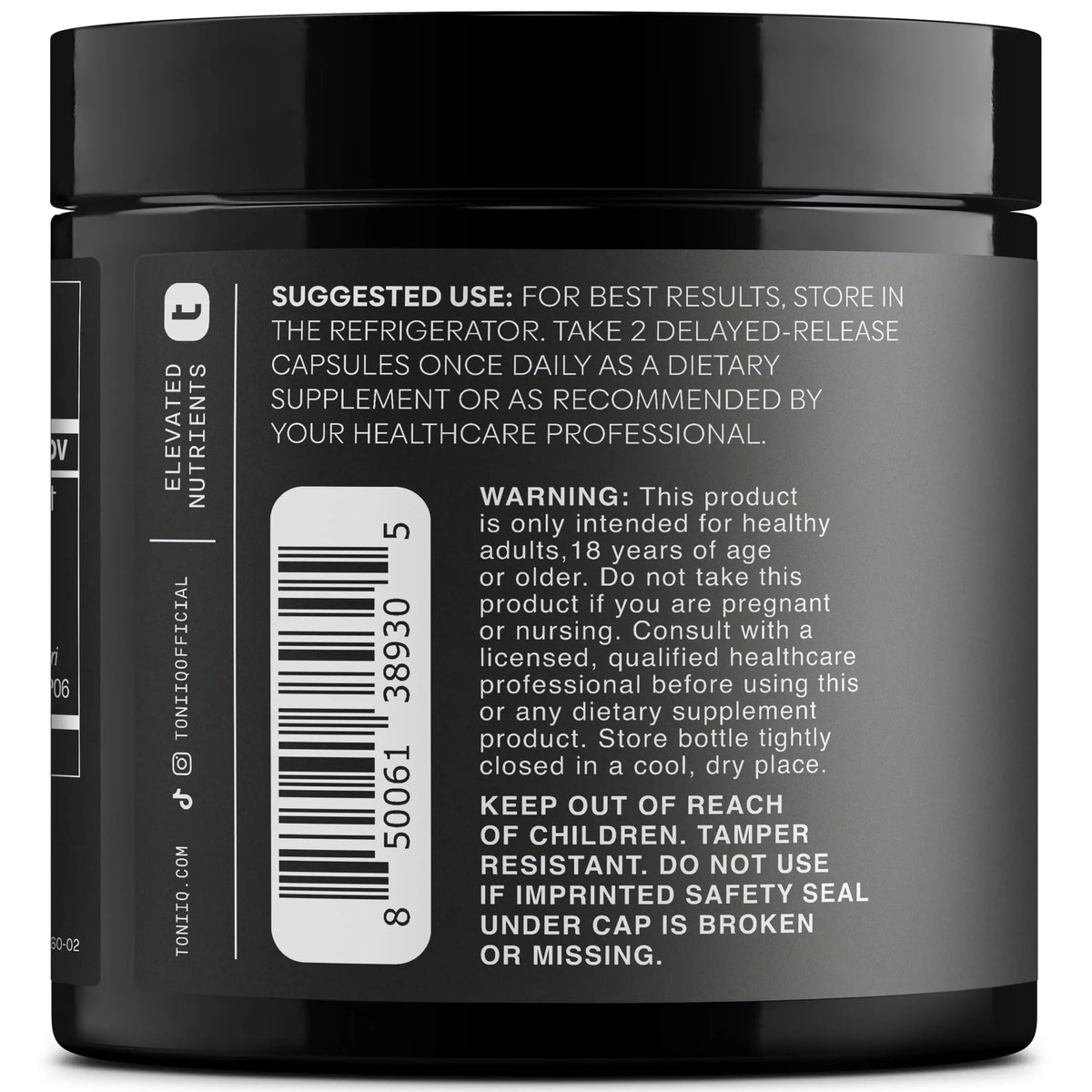 Toniiq Mens Probiotic with 20 Verified Strains – 200 Bilion CFU + 200mg FOS Prebiotic – Mens Probiotics for Gut Health - Cold-Chain & Delayed-Release – Lab-Tested Synbiotic Formula Toniiq buy supplements Au