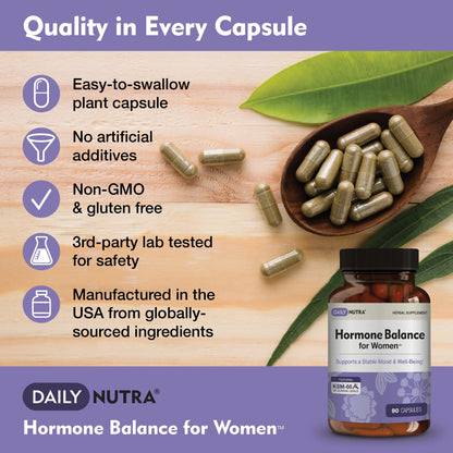 Hormone Balance for Women - Natural Mood Supplement - PMS Relief and Menopause Support | Featuring Clinically Studied KSM-66 Ashwagandha (90 Capsules) DailyNutraBuy Supplements Australia