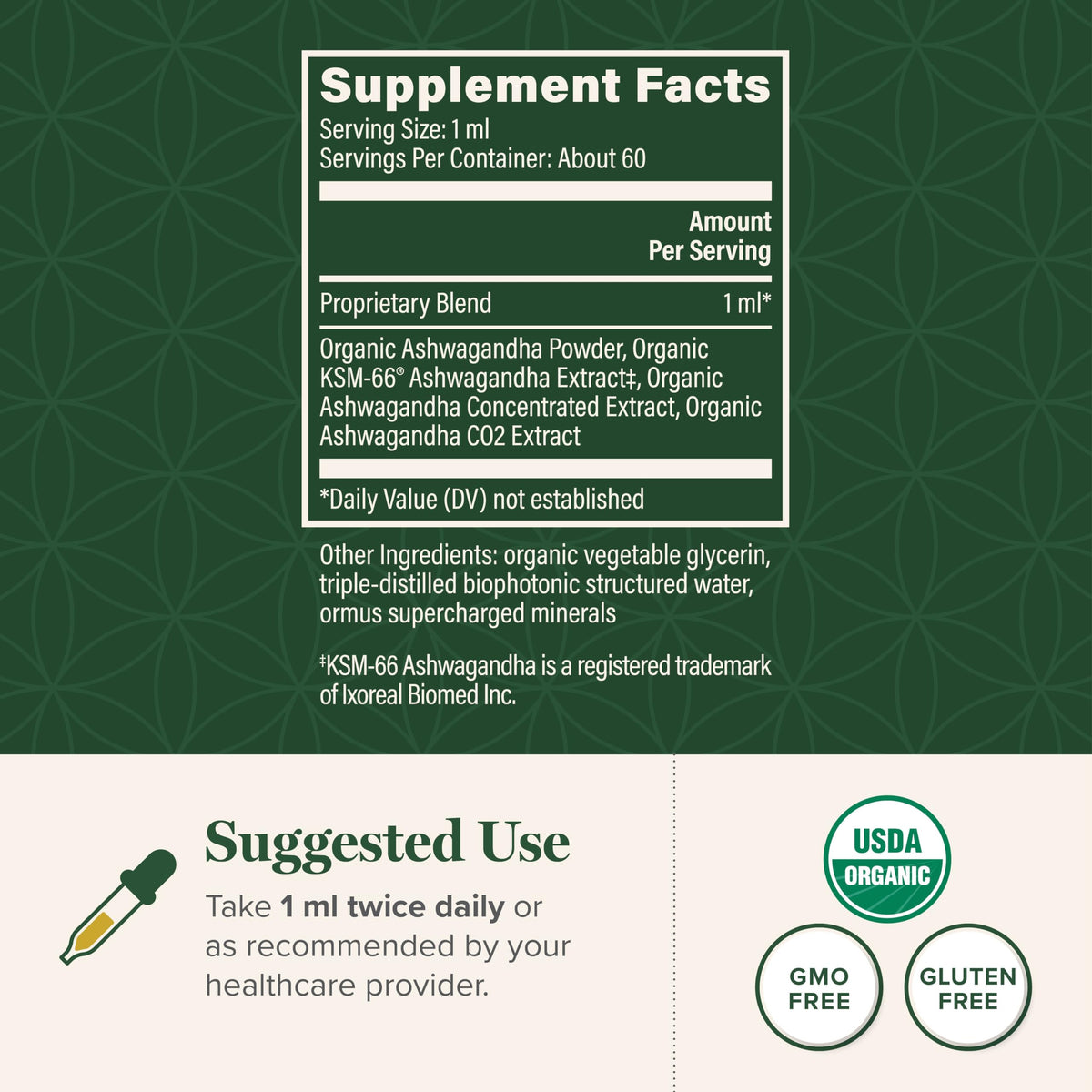Global Healing Center - Organic Ashwagandha Supplements Drops - KSM-66 Ashwagandha Extra Strength for Men & Women, Helps Promote Relief from Stress, Mood Support, Organic (2 Fl Oz) Global Healing CenterBuy Supplements Australia