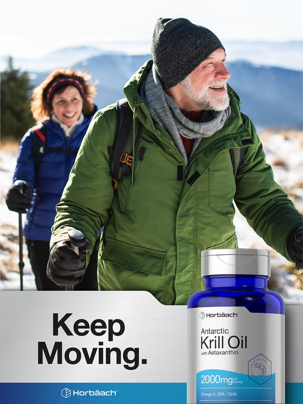 Horbäach Antarctic Krill Oil 2000mg | 60 Softgel Capsules | Omega-3, EPA, DHA Supplemen HorbäachBuy Supplements Australia