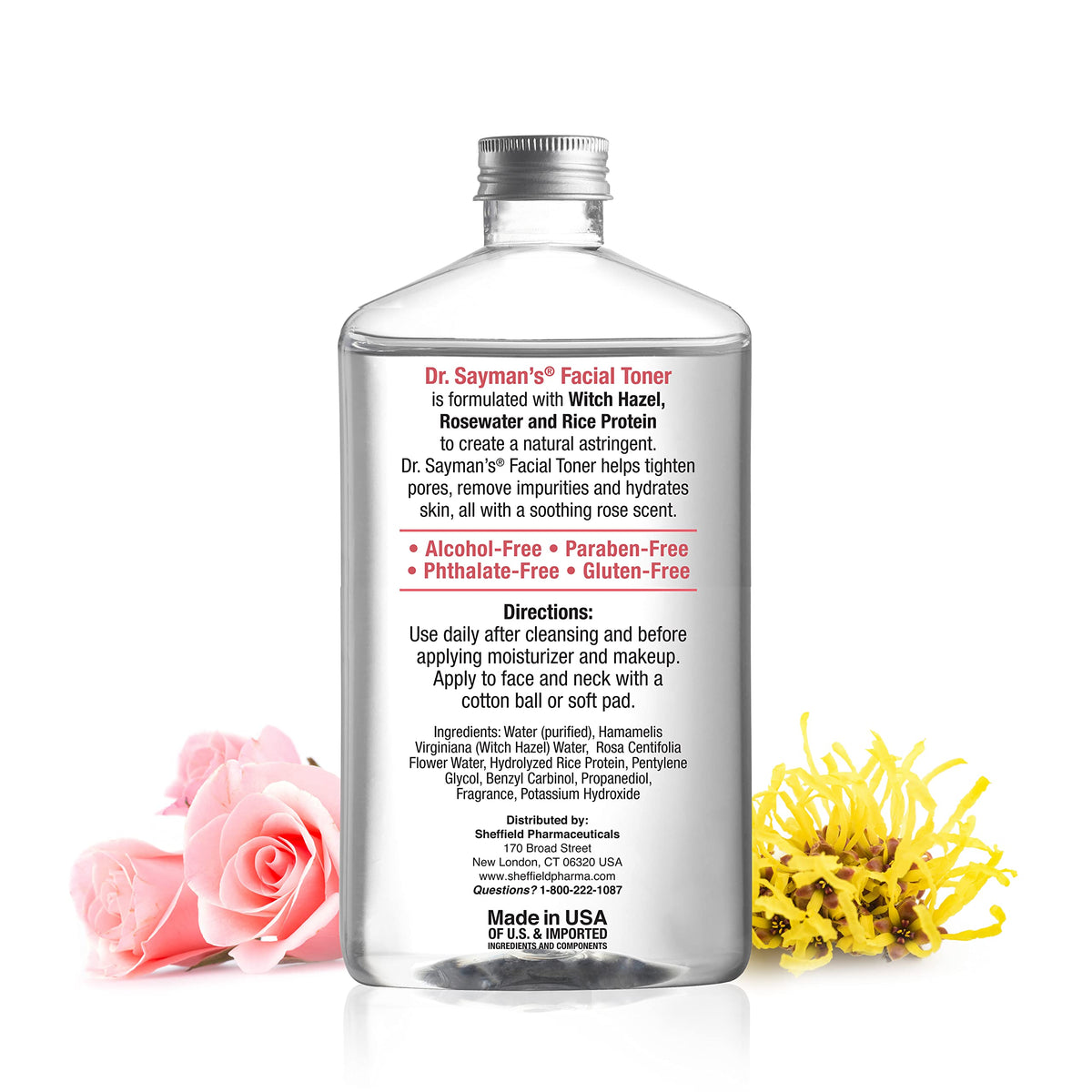 Dr. Saymans Alcohol-Free Facial Toner with Witch Hazel, Rosewater & Rice Protein, Removes Impurities & Hydrates Your Face, 9 oz Sayman Salve buy supplements Au
