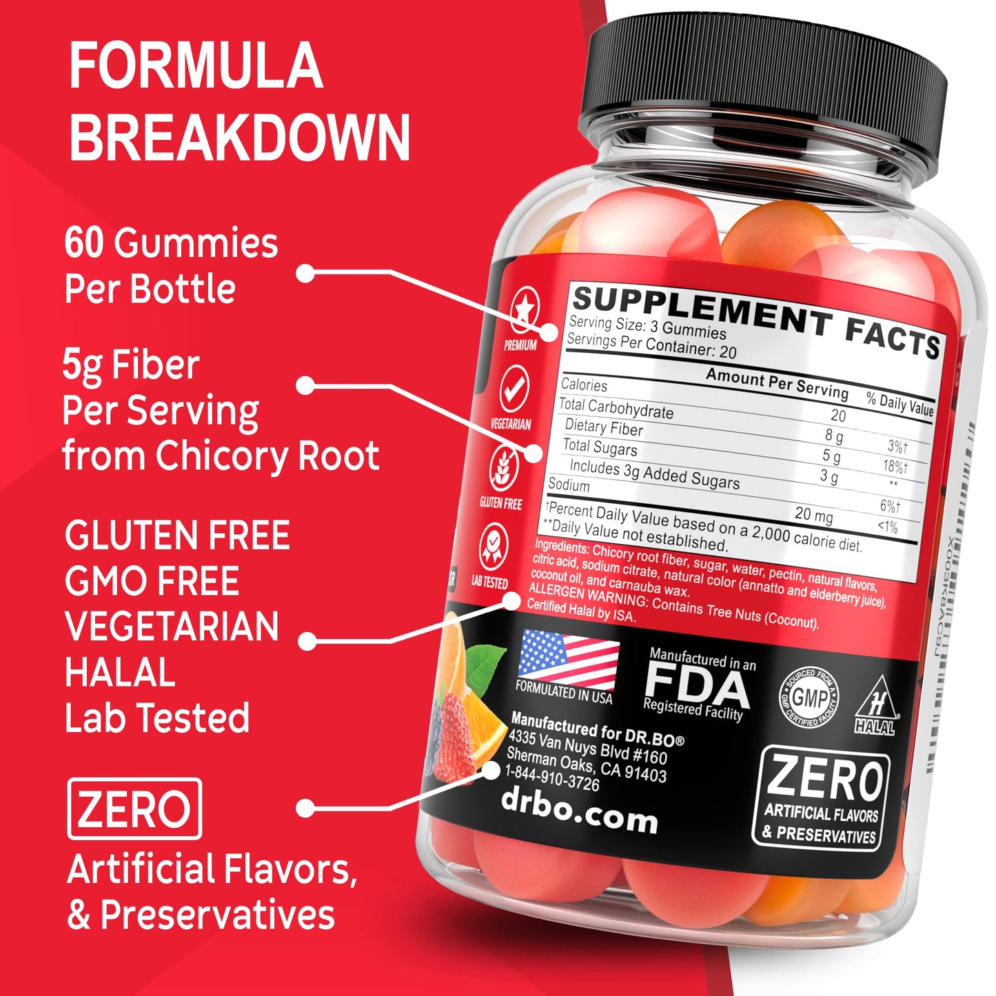 Fiber Gummies for Adults & Kids - Tasty Gummy Prebiotic Fiber Supplement for Max Digest DR. BOBuy Supplements Australia