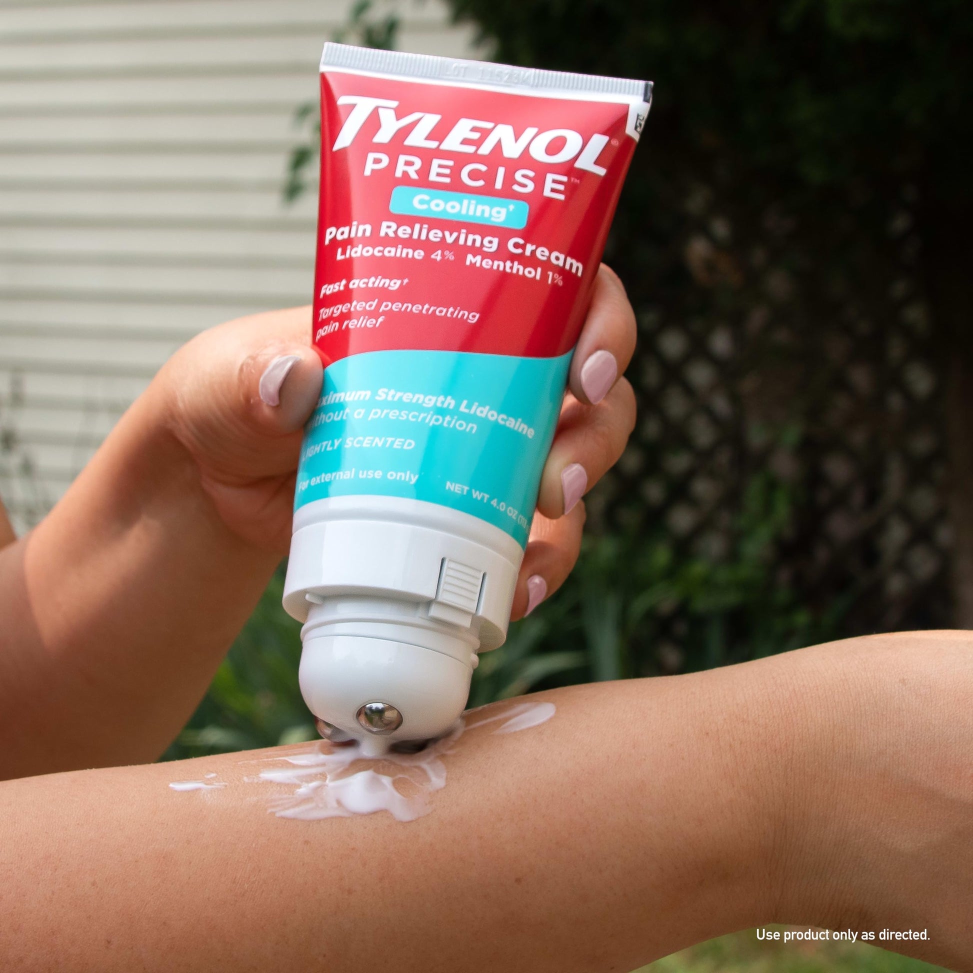 Tylenol Precise Cream, Cooling Sensation Pain Relief, Roll‑On, Lidocaine 4%, Menthol 1%, Targeted Maximum OTC Strength Combination for Back, Muscle and Joint, Numbing Cream Rollerball Applicator, 4 oz Tylenol buy supplements Au