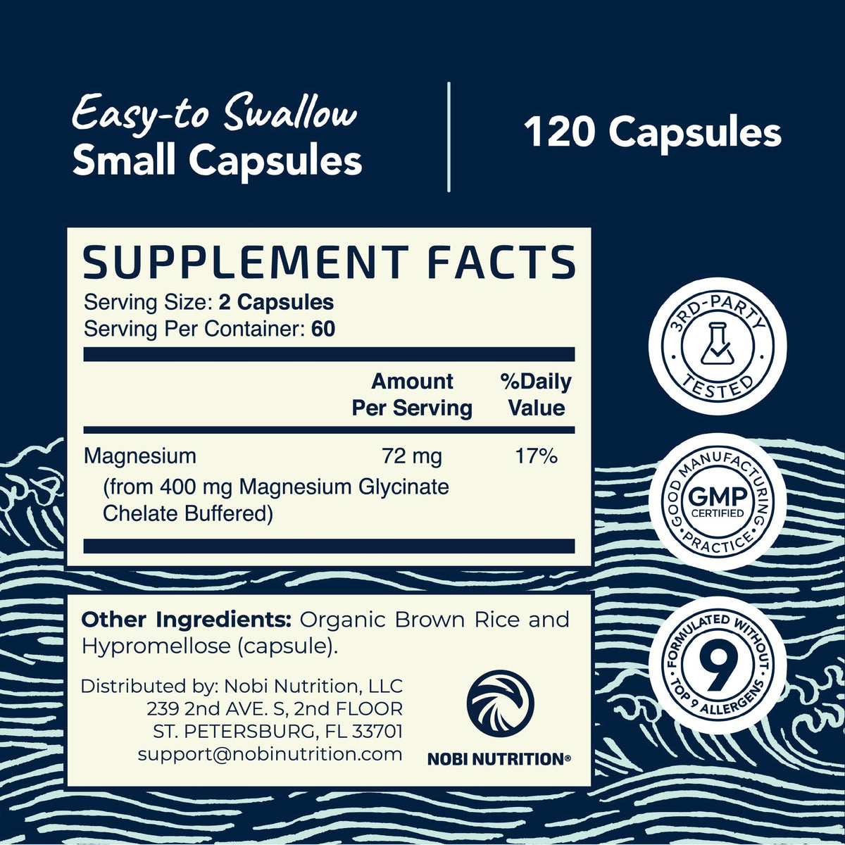 Magnesium Glycinate 400mg | High Absorption Formula for Sleep, Calm, Muscle Relaxation, Heart, Bone & Nerve Support for Women & Men | Chelated Magnesium Glycinate Supplement | 120 Ct (2 Month Supply) Nobi NutritionBuy Supplements Australia