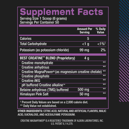 BPI Sports Best Creatine - Creatine Monohydrate Powder for Men & Women, Himalayan Salt - Strength, Pump, Endurance, Muscle Growth, Muscle Definition - No Bloat - Snow Cone - 50 servings - 10.58 Oz BPI SportsBuy Supplements Australia