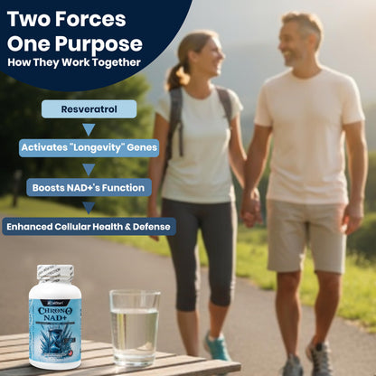 CellStart NAD+ Resveratrol Supplement 60 Capsules of 500mg | Anti Aging & Cellular Support Supplements for Women & Men - NAD Supplement Made in USA, (1-Month Supply) CellStartBuy Supplements Australia