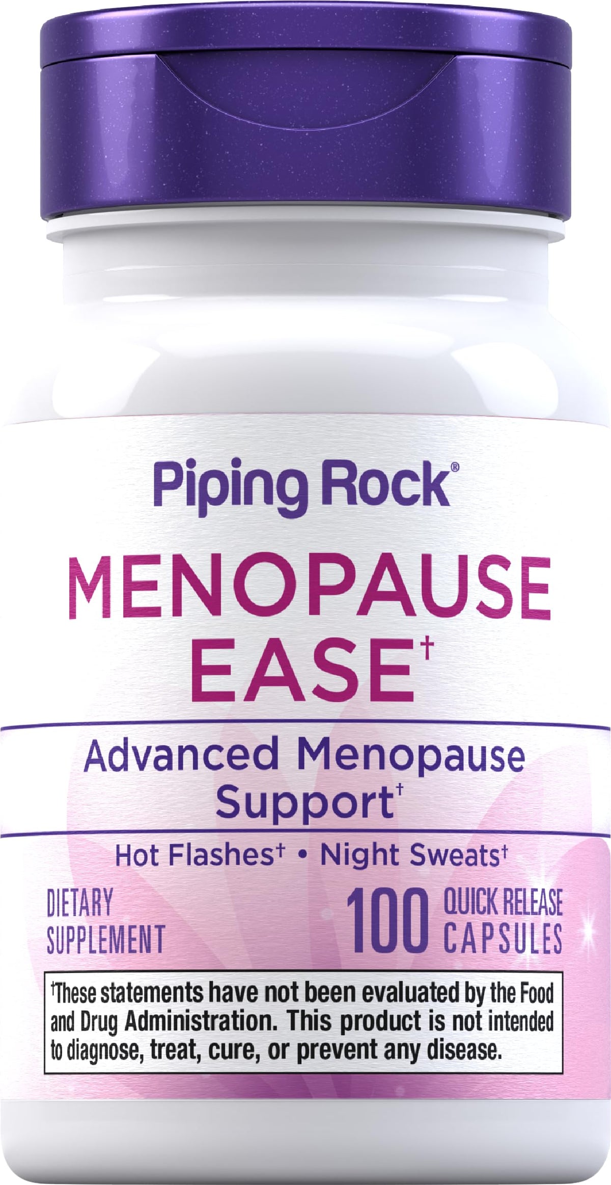 Piping Rock Menopause Ease Supplement | 100 Capsules | Advanced Support for Women | with Black Cohosh and Wild Yam | Non-GMO, Gluten Free Piping RockBuy Supplements Australia