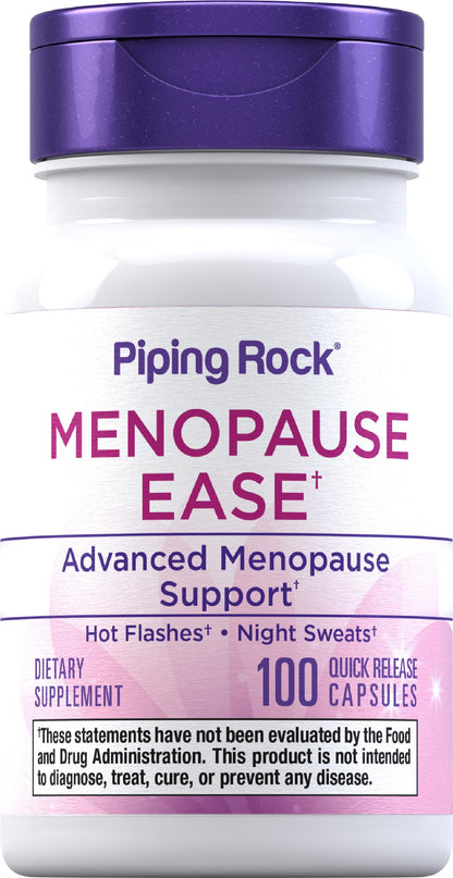 Piping Rock Menopause Ease Supplement | 100 Capsules | Advanced Support for Women | with Black Cohosh and Wild Yam | Non-GMO, Gluten Free Piping RockBuy Supplements Australia