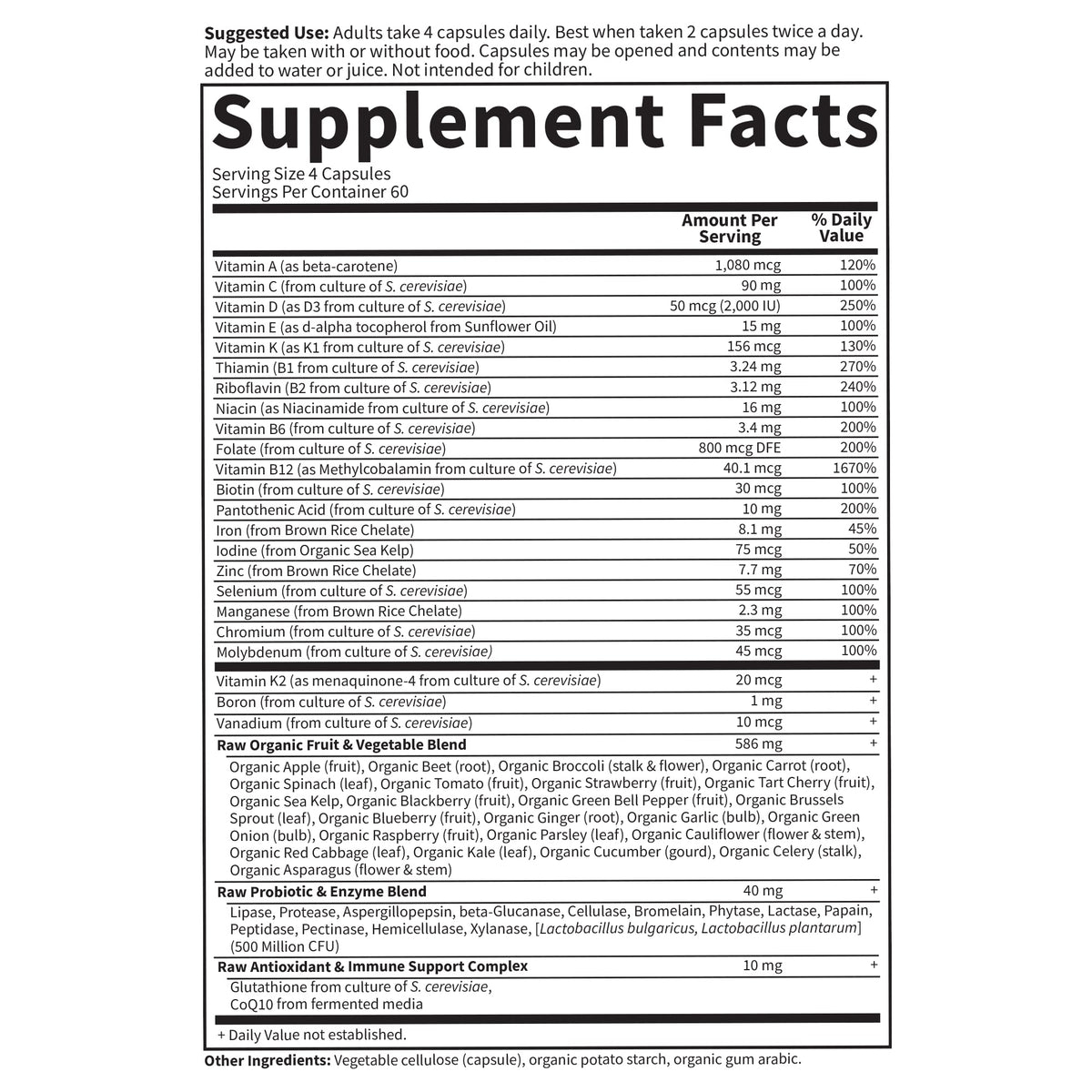Garden of Life Multivitamin for Women, Vitamin Code Women's Multi - Whole Food Womens Multi Vitamins, Iron, Folate not Folic Acid, Vitamin A and Probiotics Garden of LifeBuy Supplements Australia