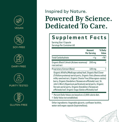 GAIA HERBS PRO Female Support Formula - Supports Healthy PMS & Menopause Fluctuations with Alfalfa Leaf, Black Cohosh Root Extract, Dandelion Root & More* - Vegan - 60 Liquid Phyto-Caps (60 Servings) Gaia Herbs PROBuy Supplements Australia