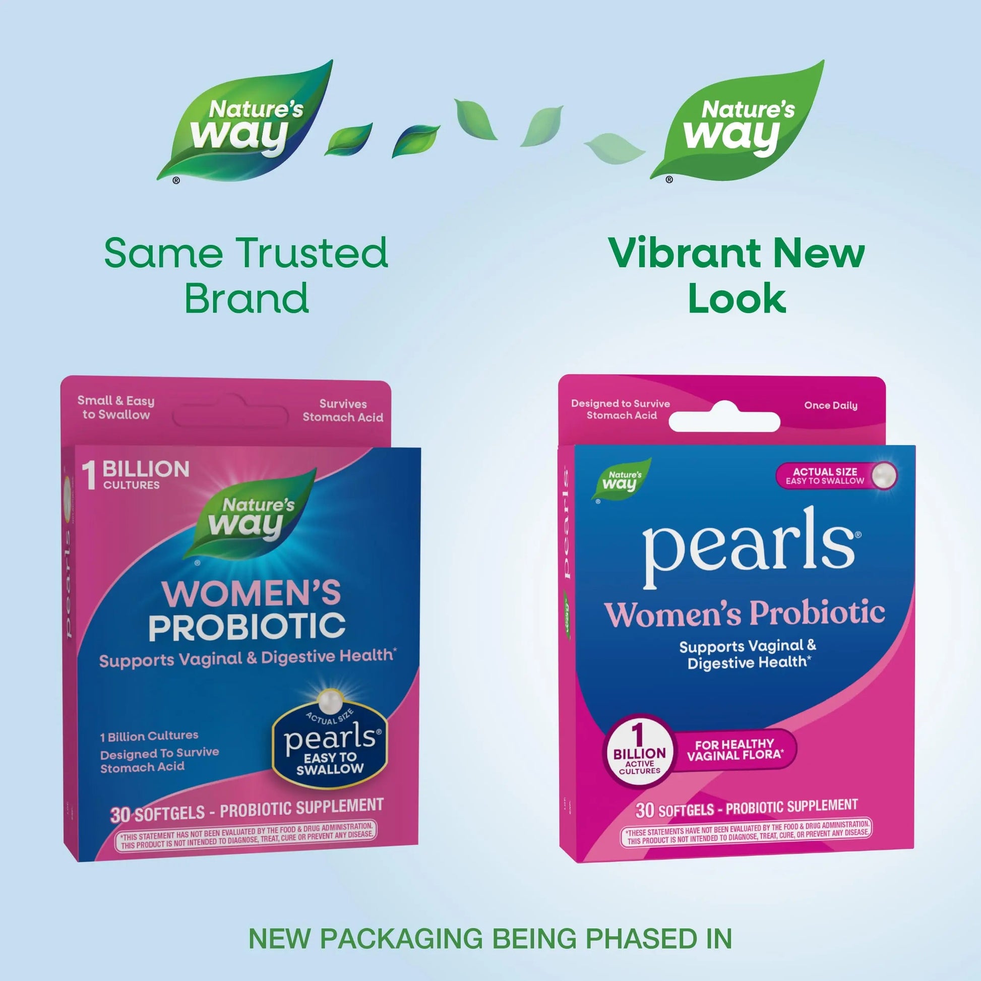 Nature's Way Pearls Women's Probiotic, Supports Women's and Digestive Health*, Protects Against Occasional Constipation & Bloating*, 1 Billion Live Cultures, 30 Softgels (Packaging May Vary) Nature's WayBuy Supplements Australia